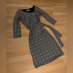GUC comfy, flattering patterned dress
